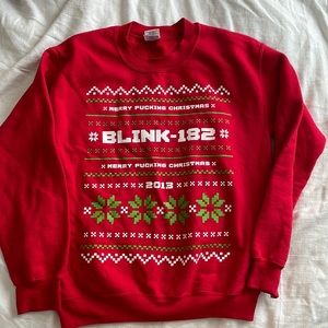 Rare 2013 Blink 182 Christmas Sweater Unisex Small